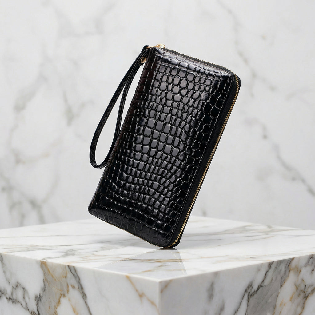 VISAGE - CROCODILE LEATHER WALLET