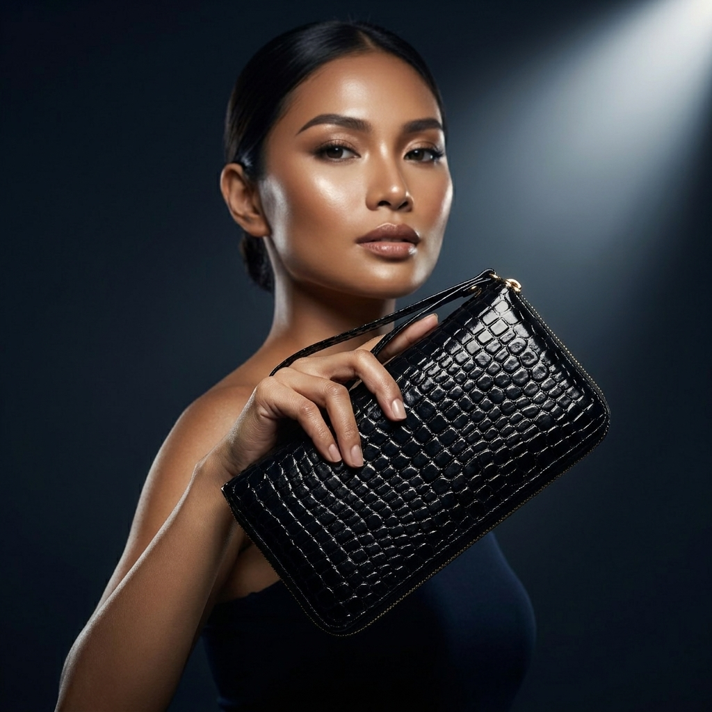 VISAGE - CROCODILE LEATHER WALLET