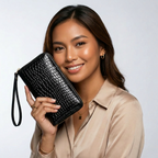 VISAGE - CROCODILE LEATHER WALLET